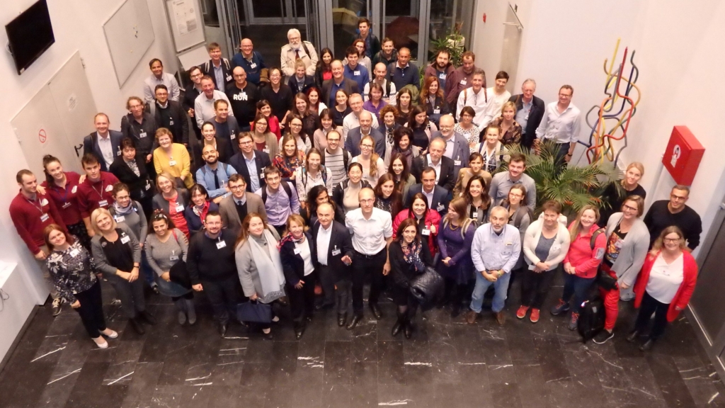 group photo of a large meeting participants